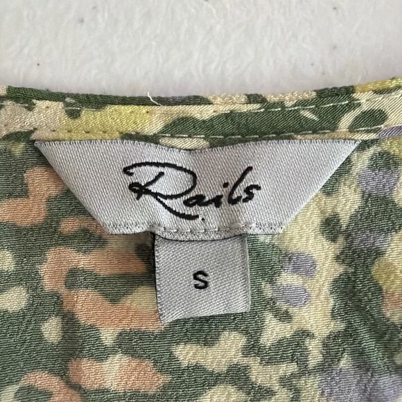 Rails Womens small Gardenia feminine romantic Roma Puff Sleeve A-Line Mini Dress - Picture 9 of 13